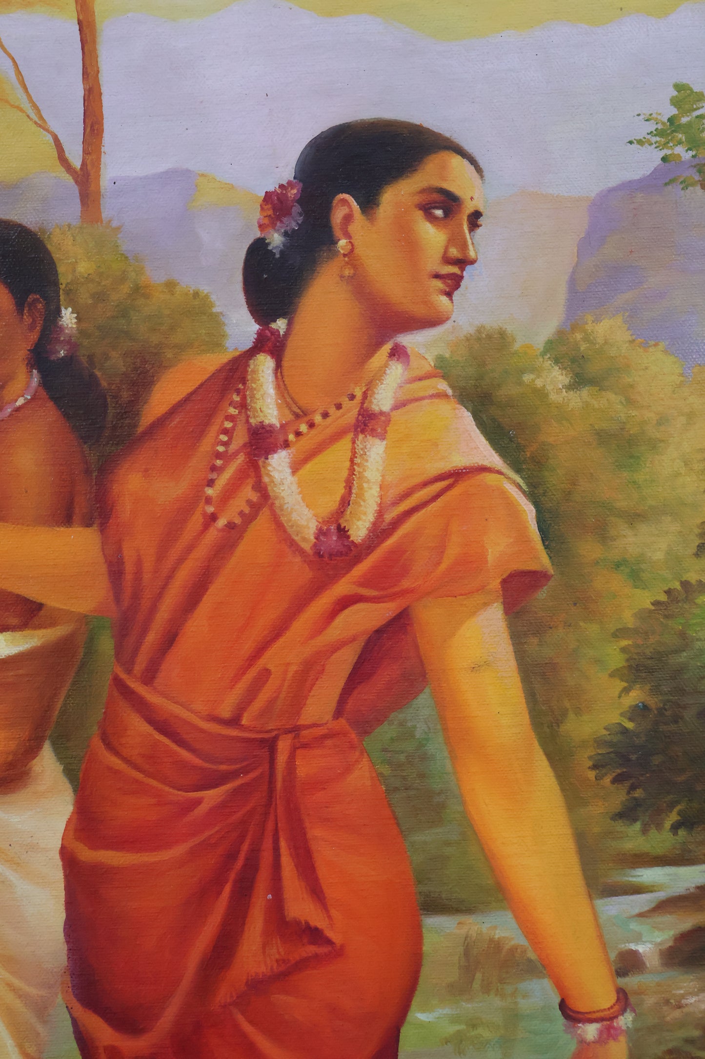 Shakuntala from Mahabharata - Raja Ravi varma painting Recreation
