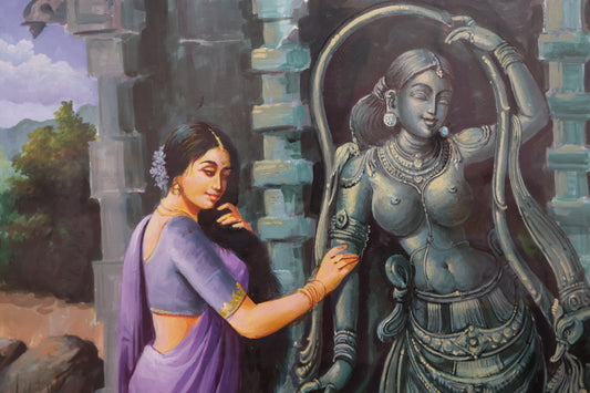 Timeless Admiration – An Indian Woman & the Mesmerizing Temple Statue