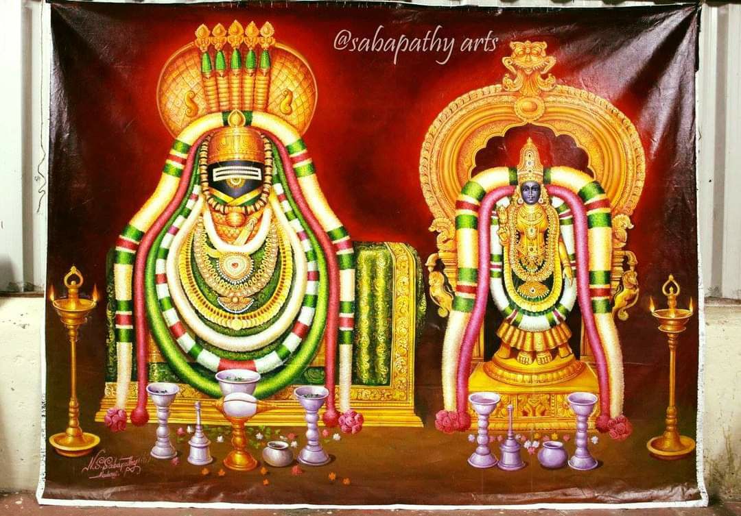 Lord Annamalaiyar & Unnamulai Amman – A Divine Blessing in Art